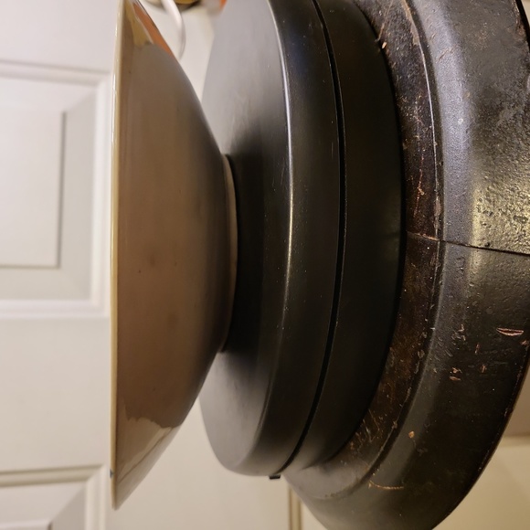 Vintage Hand Painted Bisque Ceramic Blue & White Plate Bowl - Picture 9 of 10